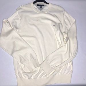 Tommy Hilfiger mens off white sweater large